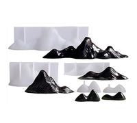 BYNYXI Moule en Silicone Rockery, 5PCS Moules en résine époxy Moules en résine 3D Rockery Petits moules de Montagne époxy Résine de Cristal Moule de Moulage à la Main Résine DIY Résine Peak Moules