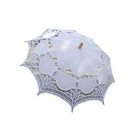 BYNYXI Parasol en dentelle, Mariée Ombrelle Romance, Parapluie de mariage vintage, Parapluie en dentelle de bois pour la Accessoires pour les bals de fin dannée, les banquets et les mariages (Blanc)