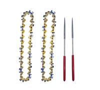 ByoBLu 2 Mini chaînes de scie de 4 Pouces de 1/4 de Pouce; Pas 043 Pouces; Chaînes de tronçonneuse de Calibre 28DL avec 2 Limes