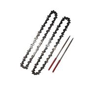 ByoBLu 2 Mini chaînes de scie de 6 Pouces de 1/4 de Pouce; Pas 043 Pouces; Chaînes de tronçonneuse Calibre 37DL avec 2 Limes