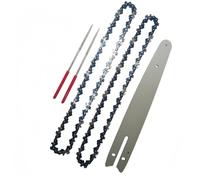 ByoBLu Lot de 5 Mini chaînes de tronçonneuse de 8 Pouces, 1/4 Pouce ; Pas de 0,43 Pouce ; Calibre 45 L, chaînes de tronçonneuse avec 2 Limes