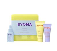 BYOMA So Bright Set - Ensemble de soins réparateur barrière cutanée pour une peau plus lumineuse (30 ml, 15 ml, 15 ml) nettoyant crémeux gélifié, sérum éclaircissant pour le visage et hydratant pour