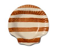 Byon Assiette Armona stripe 23.5x23.5 cm Brun clair-blanc