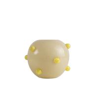 ByON ByON Studio 5280608010 Arlo Vase Design soufflé à la Main en Verre Beige/Jaune Ø 30 x H 23 cm Décoration Faite à la Main avec Boules en Verre Pièce Unique