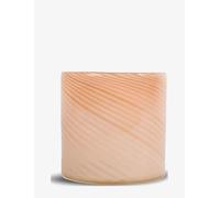 ByON Calore line 5280602777 Photophore en verre fabriqué à la main en rose brouillard avec fines rayures obliques - Multifonction comme support pour bougies chauffe-plat, vase ou bol - 10 x 10 x 10 cm