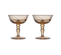 Byon Coupe à champagne italienne Opacity 15 cl lot de 2 Pêche