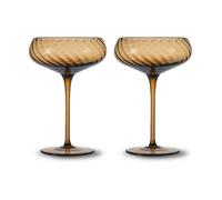 Byon Coupe à champagne Opacity 30 cl lot de 2 Marron