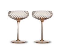 Byon Coupe à champagne Opacity 30 cl lot de 2 Pêche