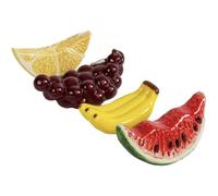 ByON Fruity 5228660214 Lot de 4 porte-baguettes, faits à la main, en céramique dolomite, passent au lave-vaisselle, multicolores,