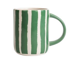 Byon Mug Liz à rayures 28 cl Vert-blanc
