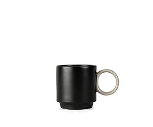 ByOn Noor 5275001201 Tasse en porcelaine Noir 12 x 7,5 x 8 cm Volume : 25 cl