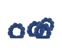 Byon Rond de serviette Porto lot de 4 Bleu