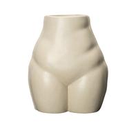 By On Nature Vase en Porcelaine L 15 cm H 19 cm P 11 cm Vase Porcelaine Beige/Sable Vase à Fleurs Vase Décoratif pour Salon Chambre Salle de Bain Décoration