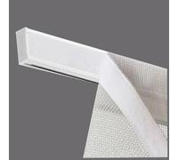 Byour3 - Barres Rideau À Panneaux Pour Vitrage Avec Déchirure Raccourcissables + Soutien + Contrepoids Bâtons Rideaux Porte Fenêtre Dormant Rails Relais Aluminium Stores Romains (Blanc, 50cm)