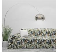 Byour3 - Housse De Canapé 2 3 4 Place Coton Mélangé Couvre Sofa Aussi pour Angle avec Ou sans Accoudoirs Couverture Canapés Imprimée Lavable Jacquard Résistant Relax (Costa Rica, 3 Place)