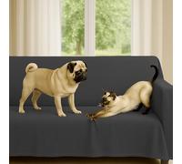 Byour3 - Housse De Canapé Mélangé Coton ÉPAIS 2 3 4 Place Couvre Sofa Universel Aussi pour Canapés d'angle avec Ou sans Accoudoirs Couverture Résistant Lavable Moderne (Panama Gris Plomb, 1 Place)
