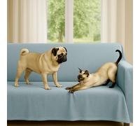 Byour3 - Housse De Canapé Mélangé Coton ÉPAIS 2 3 4 Place Couvre Sofa Universel Aussi pour Canapés d'angle avec Ou sans Accoudoirs Couverture Résistant Lavable Moderne (Panama Avion, 2 Places)