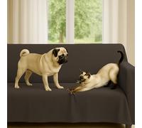 Byour3 - Housse De Canapé Mélangé Coton ÉPAIS 2 3 4 Place Couvre Sofa Universel Aussi pour Canapés d'angle avec Ou sans Accoudoirs Couverture Résistant Lavable Moderne (Tourterelle, 3 Places)