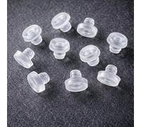 Byour3 - Lot de 10 Gommes de Rechanges pour Tringles Rideaux Ressort à Pression - Accessoires Bâtons Extensibles sans Percage - Barre Rideau Panneaux Verre Fenêtre (Transparent, Lot de 10 pièces)