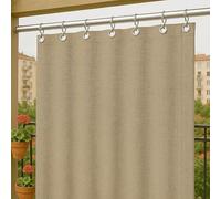 Byour3 - Rideaux D'Extérieur Imperméables avec Anneaux en Métal Anti-moisissure - Auvent Latéraux Gazebo Occultant pour Terrasse Balcon Pergola Toile Solaire Isolant Thermique (Beige, L.150x290H)