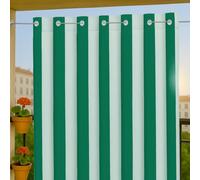Byour3 - Rideaux D'Extérieur Imperméables avec Anneaux en Métal Anti-moisissure - Auvent Latéraux Gazebo Occultant Terrasse Balcon Pergola Toile Solaire Isolant Thermique (Rayures Vert, L.155x272H)