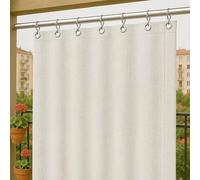 Byour3 - Rideaux D'Extérieur Imperméables avec Anneaux en Métal Anti-moisissure - Auvent Latéraux Gazebo Occultant pour Terrasse Balcon Pergola Toile Solaire Isolant Thermique (Naturel L.150x290H)