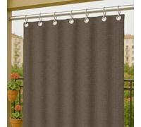 Byour3 - Rideaux D'Extérieur Imperméables Avec Anneaux En Métal Anti-moisissure - Auvent Latéraux Gazebo Occultant Pour Terrasse Balcon Pergola Toile Solaire Isolant Thermique (Tourterelle L.150x290H)