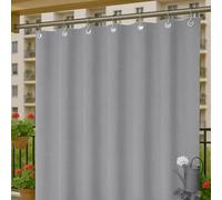 Byour3 - Rideaux D'Extérieur Imperméables avec Oeillets en Métal Anti-moisissure - Auvent Latéraux Gazebo Occultant pour Terrasse Balcon Pergola Toile Solaire Isolant Thermique (Gris, L.155x270H)