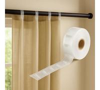 Byour3 - Ruban Ondulé pour Tringle à Rideau - Ruban Ondulé à Coudre Transparent pour Bâtons Bandes d'Ourlets Rideaux Intérieurs avec Fils en Nylon Rideaux avec Rubans (Vagues Transp, 5 m)