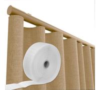 Byour3 - Rubans De Rideaux Ondulé Bande D'ourlet Transparent Pour Rail Bandes Ourlet Rideaux Chambre À Coucher Avec Crochets En Plastique, Rideaux De Salon Salle Ruban (Vague Transp, 20 mètres)