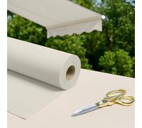 Byour3 - Tissu AU MÈTRE pour Auvents Extérieurs Protection UV Ombre Balcon Véranda Bâches Gazebo Auvent Latéral Pergola Camping-Car Coussins Bateau (Blanc, 140 cm de Large Rouleau)