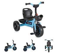 Byox, Tricycle Hunter Pneus EVA, siège réglable, Panier, poignées ergonomiques, Coloris:Bleu