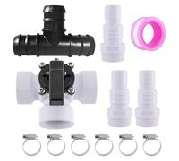 Bypass Kit Bypass pour chauffage solaire de piscine | Ensemble de régulation de connexion rapide, raccord de tuyau qui relie plusieurs unités, pièce de rechange pour tuyaux de 1,3/1,5 pouces