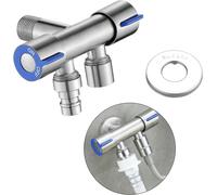 Bypass Valve Universal Brass Angle Valve 1/2"" Arretz Regulating Valve with Handle for G1/2"" Shower Head Toilet,Washing Machine,Toilet,Garden (A)