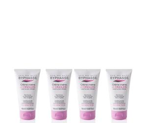 Byphasse LOT DE 4 - Crème mains et ongles - 150 ml - Peaux sèches