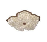 BYPIAOERZ Vintage LED Ceiling Light Fixture wabi-sabi style bedroom ceiling lamp, luxury gold foil Dimmable Ceiling Lamps flower children's room lamp(50cm)