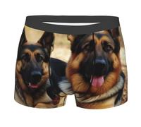 BYPPJGH Boxer pour homme, sous-vêtement doux et respirant en coton extensible pour homme de berger allemand, sous-vêtements recouverts d'une pochette de contour, sans étiquette pour plus de confort