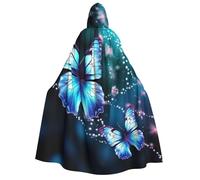 BYPPJGH Cape à capuche d'Halloween pour adulte - Beau papillon - 1 cape pleine longueur - Costume d'Halloween, de Noël, de cosplay pour homme et femme