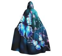 BYPPJGH Cape à capuche d'Halloween pour adulte - Beau papillon - 1 cape pleine longueur - Costume d'Halloween, de Noël, de cosplay pour homme et femme