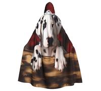 BYPPJGH Cape à capuche d'Halloween pour adulte chiot dalmatien pleine longueur pour Halloween, Noël, cosplay pour homme et femme
