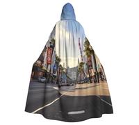 BYPPJGH Cape à capuche d'Halloween pour adulte Hollywood Boulevard pleine longueur Cape Cape Halloween Noël Cosplay Costume pour homme et femme