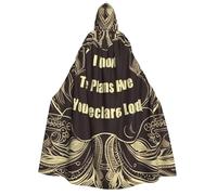 BYPPJGH Cape à capuche d'Halloween pour adulte « I Know The Plans Have You Declares Lord » - Longue cape pour Halloween, Noël, cosplay - Pour homme et femme