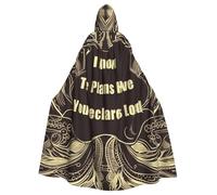BYPPJGH Cape à capuche d'Halloween pour adulte « I Know The Plans Have You Declares Lord » - Longue cape pour Halloween, Noël, cosplay - Pour homme et femme