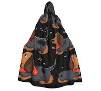 BYPPJGH Cape à capuche d'Halloween pour adulte « I Love My Dog » - Cape pleine longueur pour Halloween, Noël, cosplay, costume pour homme et femme