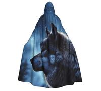 BYPPJGH Cape à capuche d'Halloween pour adulte Loup solitaire pleine longueur Cape Halloween Noël Cosplay Costume pour homme et femme
