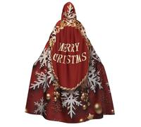 BYPPJGH Cape à capuche d'Halloween pour adulte « Merry Christmas Too » - Longue cape pour Halloween, Noël, cosplay, costume pour homme et femme
