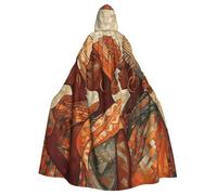 BYPPJGH Cape à capuche d'Halloween pour adulte - Poterie ethnique africaine - Longue cape pour Halloween, Noël, cosplay, costume pour homme et femme