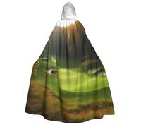 BYPPJGH Cape à capuche d'Halloween pour adulte - Pour parcours de golf en forêt - Longue cape pour Halloween, Noël, cosplay - Pour homme et femme