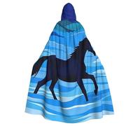 BYPPJGH Cape à capuche d'Halloween pour adulte - Pour traverser la rivière à cheval - Longue cape pour Halloween, Noël, cosplay, costume pour homme et femme