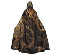 BYPPJGH Cape à capuche d'Halloween pour adulte - Style steampunk cool - Longue cape - Costume d'Halloween, de Noël, de cosplay pour homme et femme